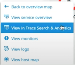 datadog view trace menu
