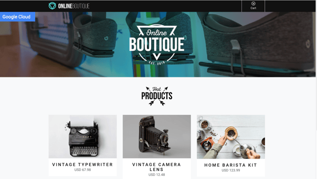 online boutique screen shot