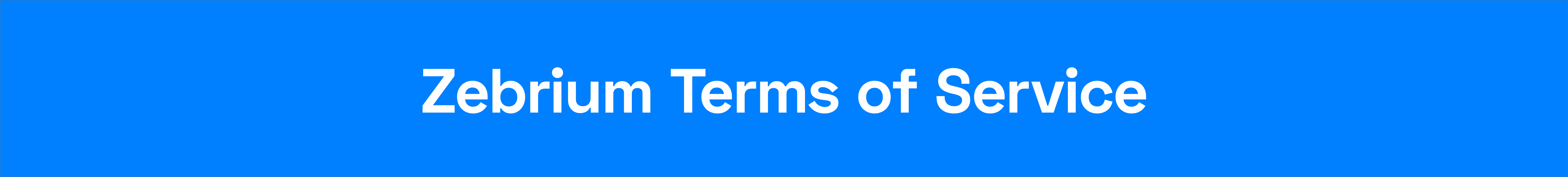 zebrium terms of service
